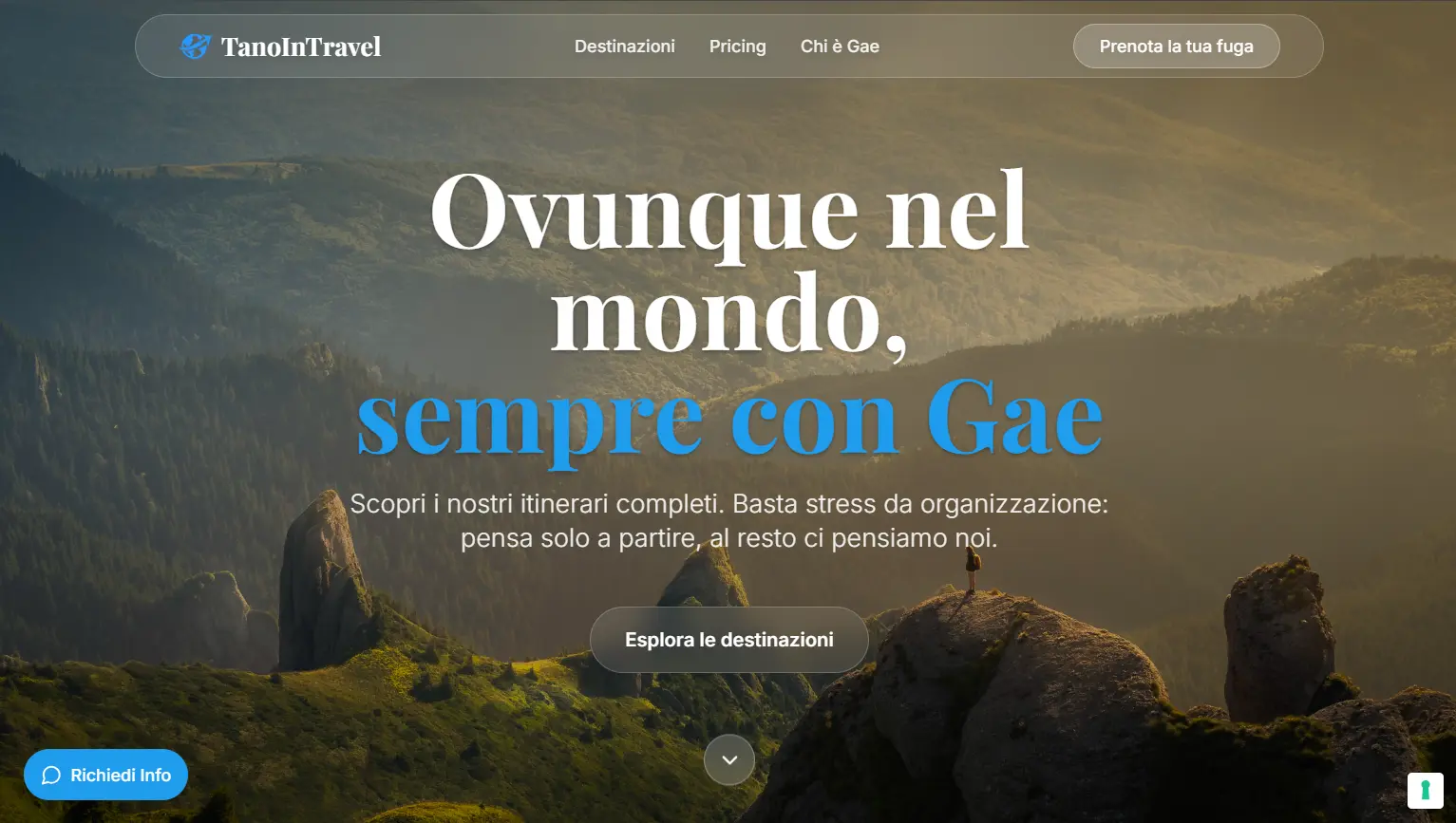 TanoInTravel — Portale itinerari di viaggio | case study ESTETA, sviluppo web e software a Modena